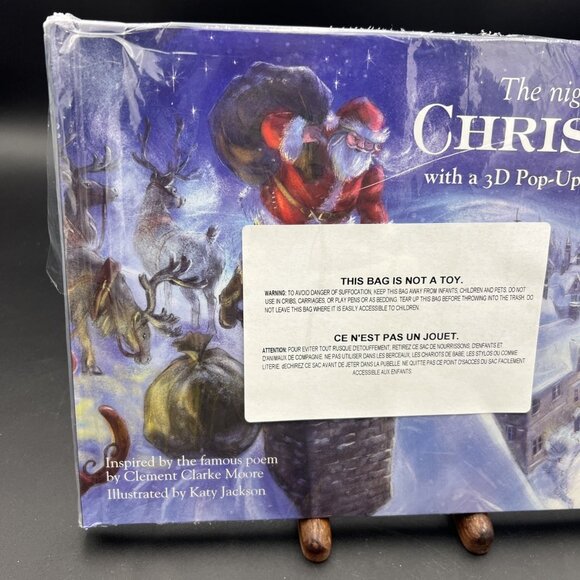 The Night Before Christmas Pop Up Advent Calendar Book Katy Jackson Caspari Rare - Picture 2 of 8